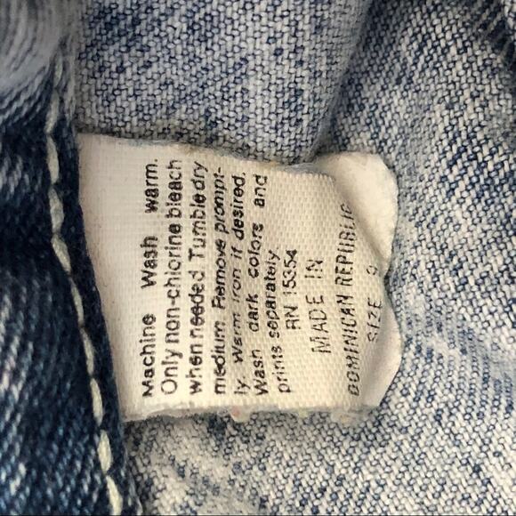 Palmetto's Vintage 1980s Acid Wash High Rise Denim Mini Skirt size 9 - Picture 4 of 13